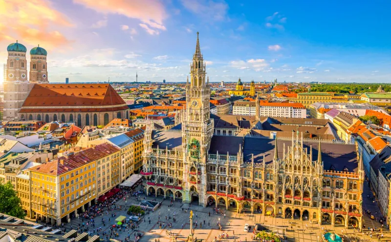 Blick auf den Marienplatz in München