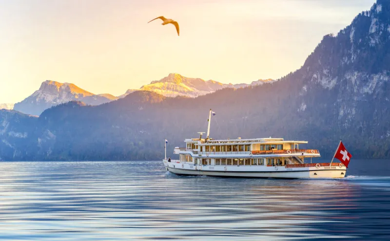 Schiff auf dem Genfer See