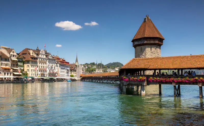 Holzbrücke in Luzern