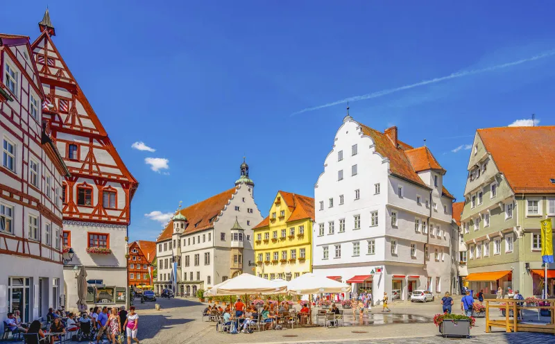 Der Marktplatz in Nördlingen