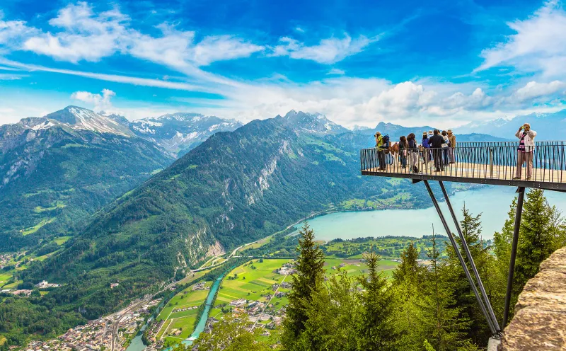 Aussichtsplattform auf dem Harder Kulm in Interlaken
