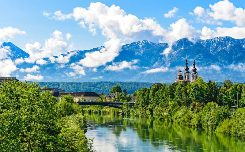 Blick auf Villach