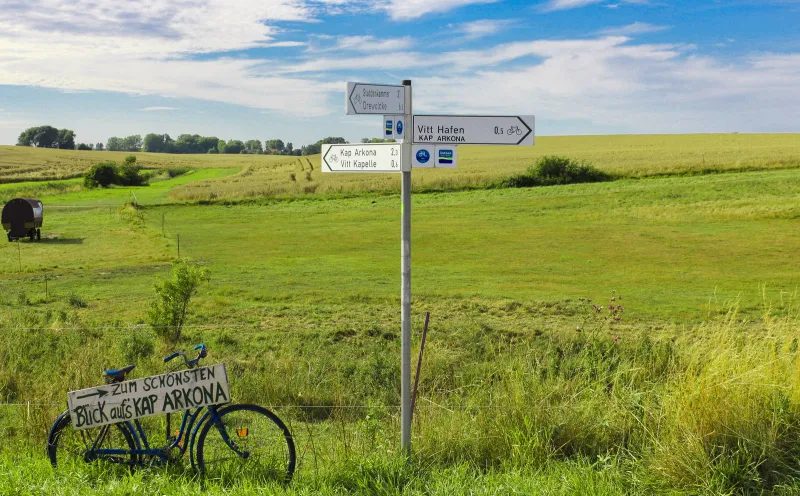 Radweg, Kap Arkona, Wegweiser