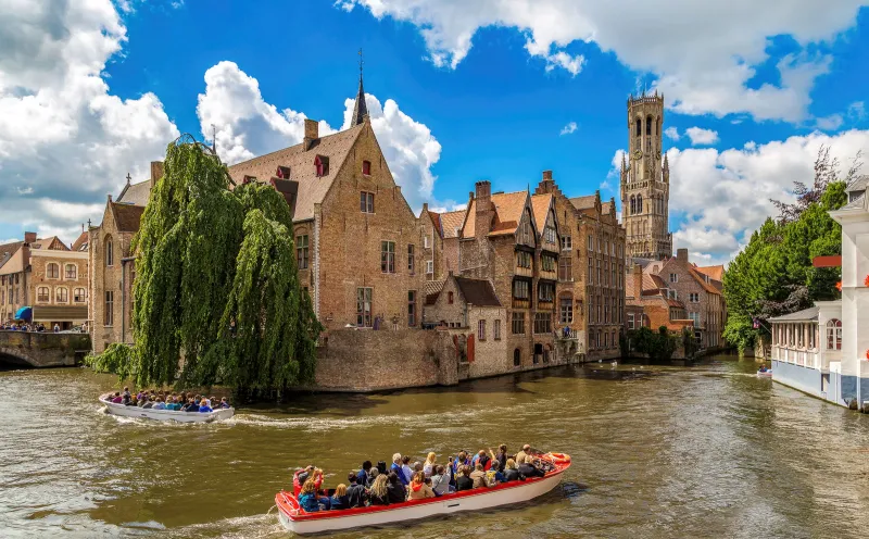 Brügge Schiff Boot Kanal