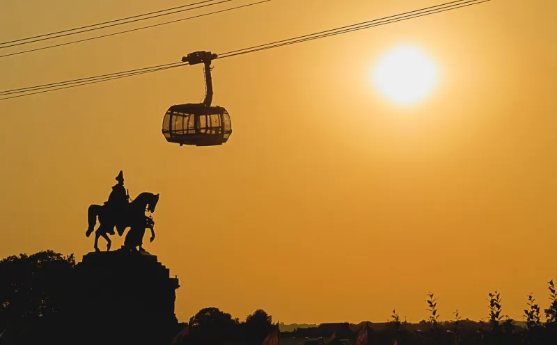 Hoch hinaus mit der Koblenzer Seilbahngondel