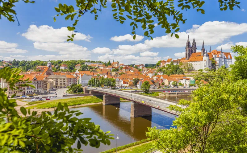  Meißen, Albrechtsburg, Dom, Elbe