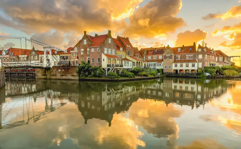 Sonnenuntergang in Enkhuizen