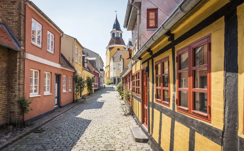 Altstadt und Glockenturm von Fåborg