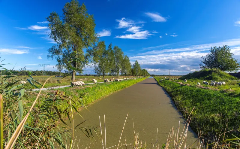 Grenzfluss Deutschland-Polen auf Usedom