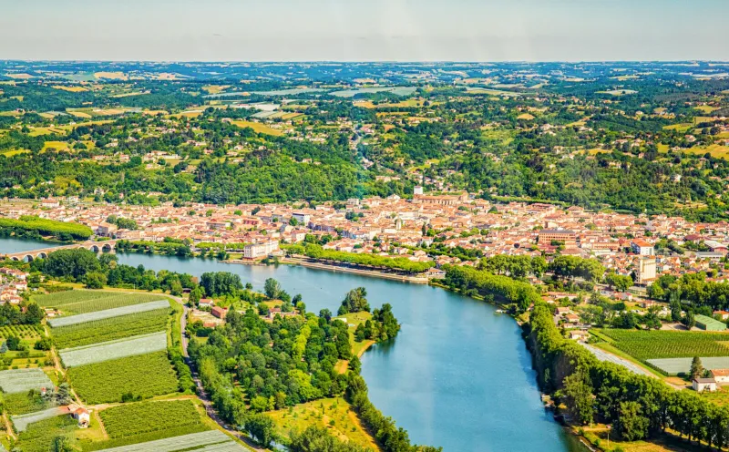 Luftaufnahme Moissac
