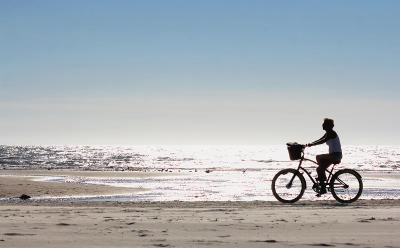 Rømø, Strand, Radfahrer