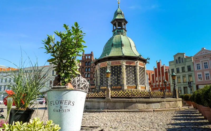 Wasserkunst, Marktplatz, Wismar