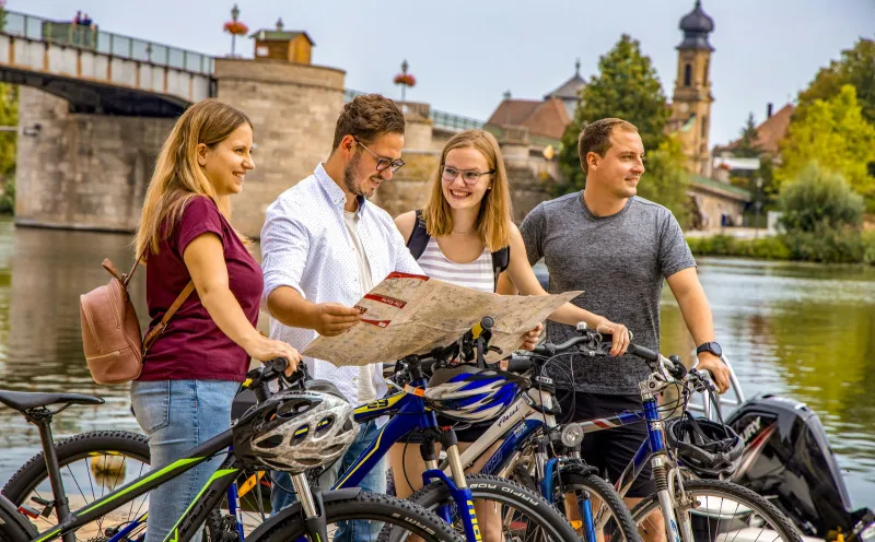 Kitzingen, Tourenplanung, Radfahrer