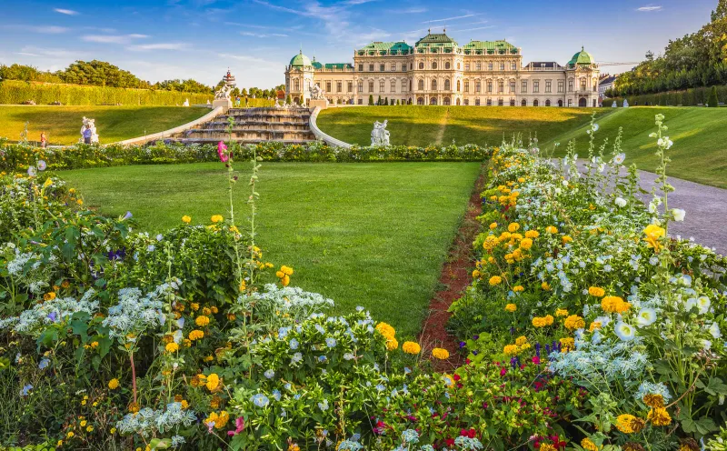 Schlossgarten Belvedere in Wien