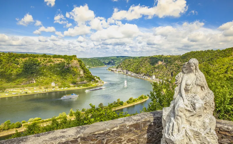 Die sagenumwobene Loreley in St, Goar