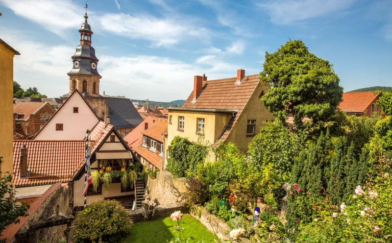 Kulmbach, Stadt, Dächer, Kirche