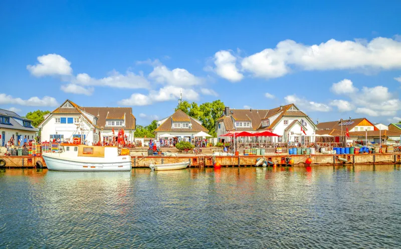Hafen von Vitte auf Hiddensee