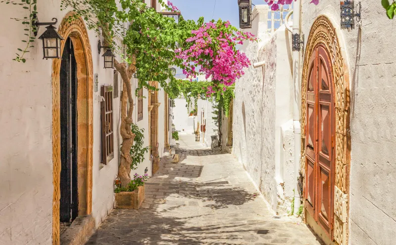 Gasse in Lindos