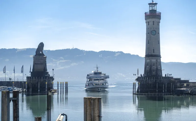 Reisebericht: Kurzurlaub mit dem Rad um den Bodensee, Lindau, Hafen