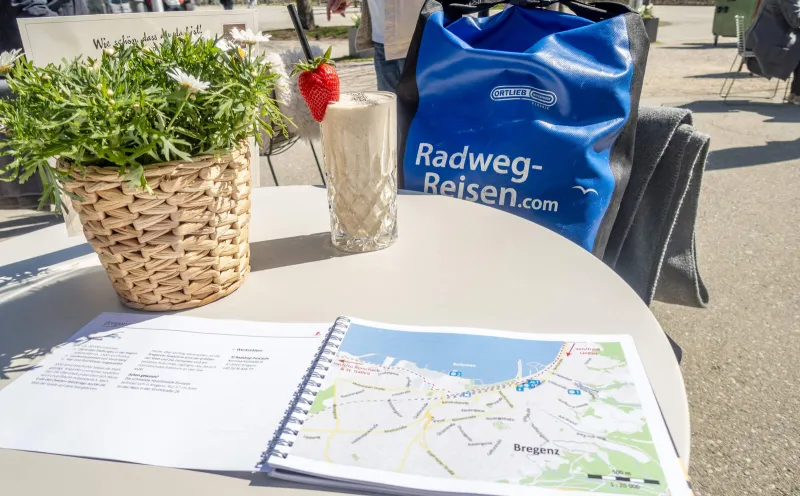 Reisebericht: Kurzurlaub mit dem Rad um den Bodensee, Bregenz, Reiseunterlagen