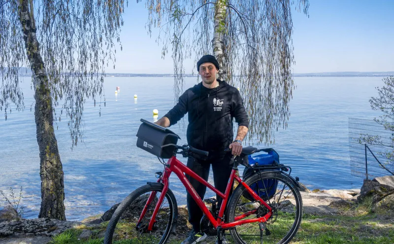 Reisebericht: Kurzurlaub mit dem Rad um den Bodensee, Romanshorn, Fahrradfahrer