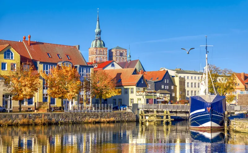 Stralsund - Blick auf die Altstadt und St. Nikolaikirche