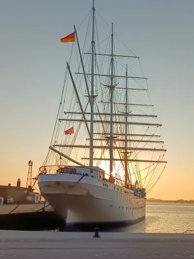 Das Segelschiff Gorch Fock in Stralsund