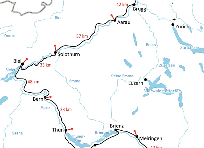 Der Aare-Radweg