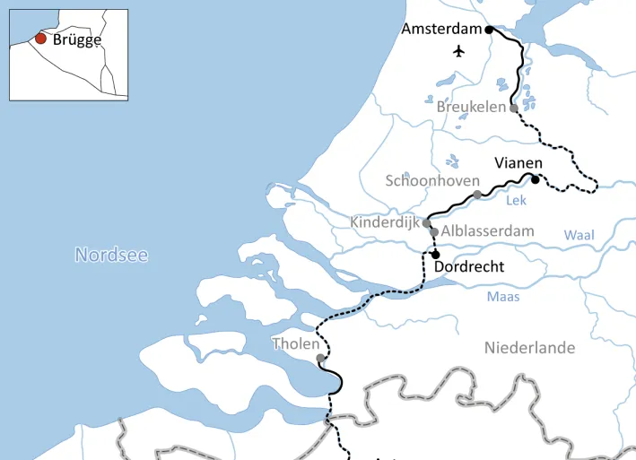 Mit Rad & Schiff von Brügge nach Amsterdam