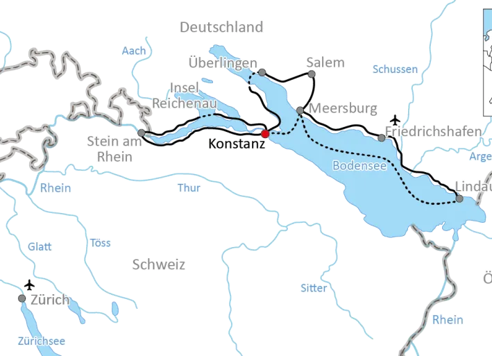 Stern-Radtouren ab Konstanz am Bodensee