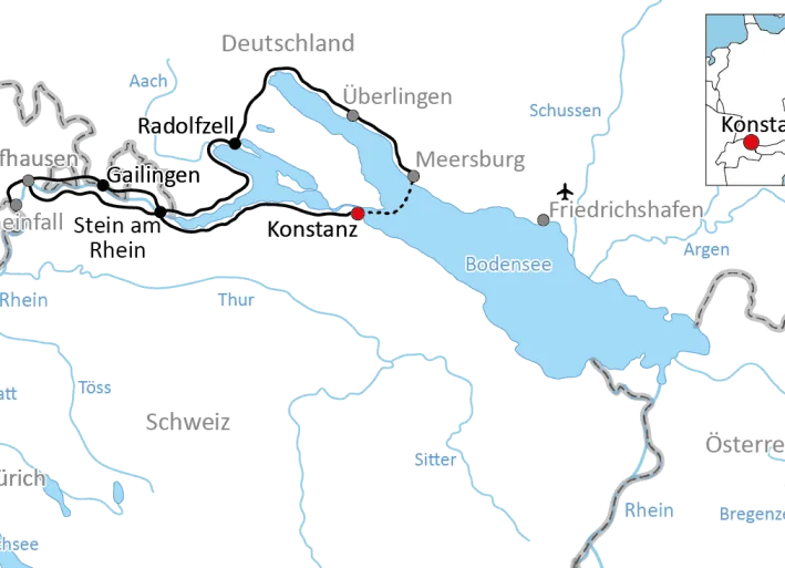 Radtour um den Untersee und zum Rheinfall