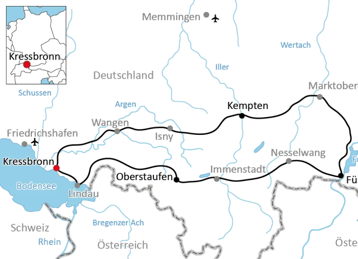 Sportliche Allgäu-Runde mit dem Rad