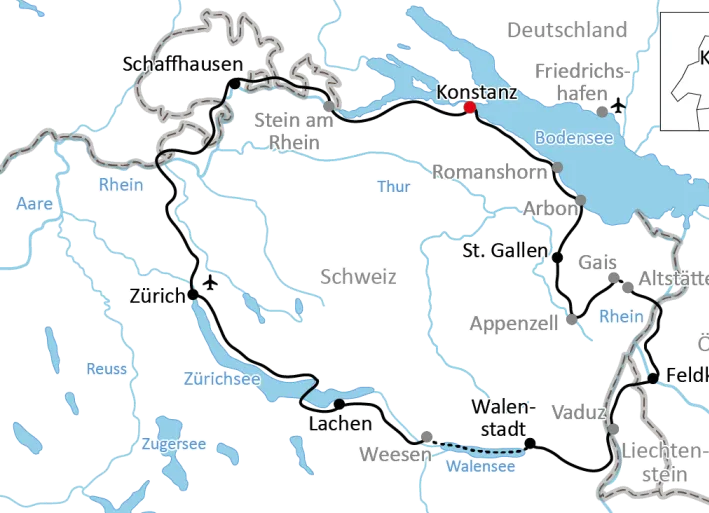 Die Schweizer Seen-Route