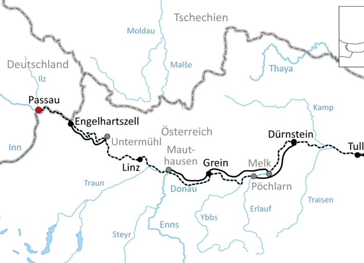 Mit Rad und Schiff von Passau nach Wien