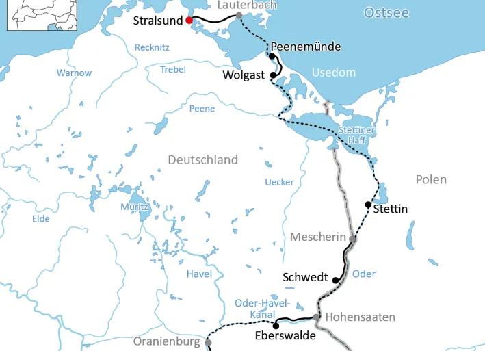 Mit Rad und Schiff an die Ostsee