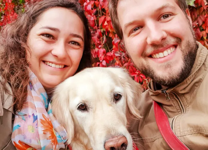 Elisabeth, Manuel und Hund Frida