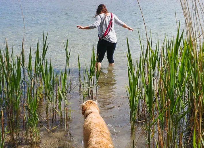 Test der Wassertemperatur