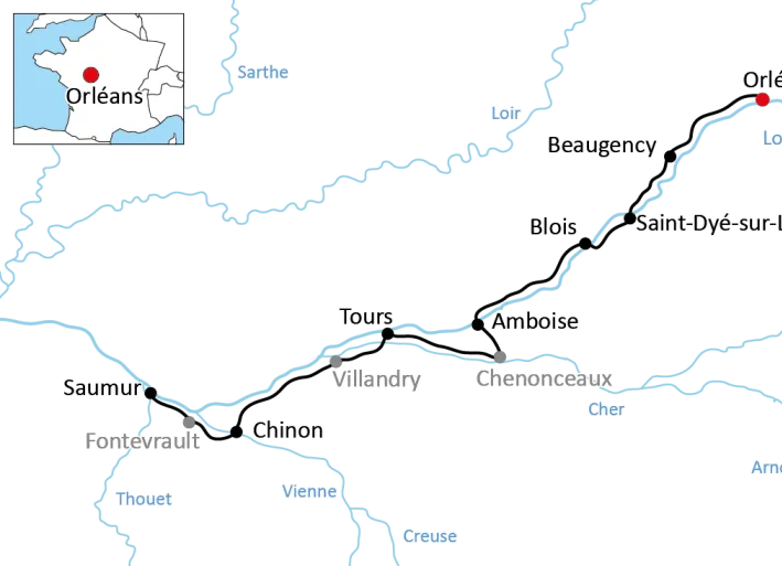 Radtour an der Loire von Orléans nach Saumur