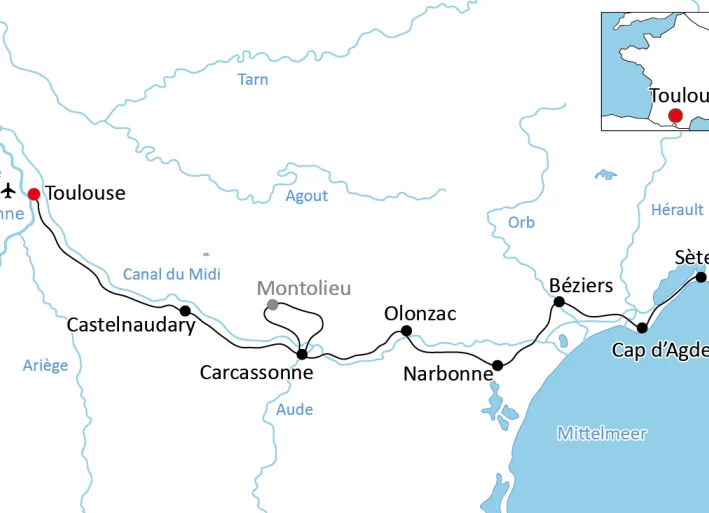 Radurlaub am Canal du Midi