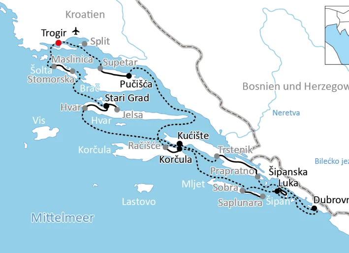 Inselhüpfen in Süd-Dalmatien