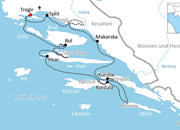 Familien-Kreuzfahrt in Kroatien