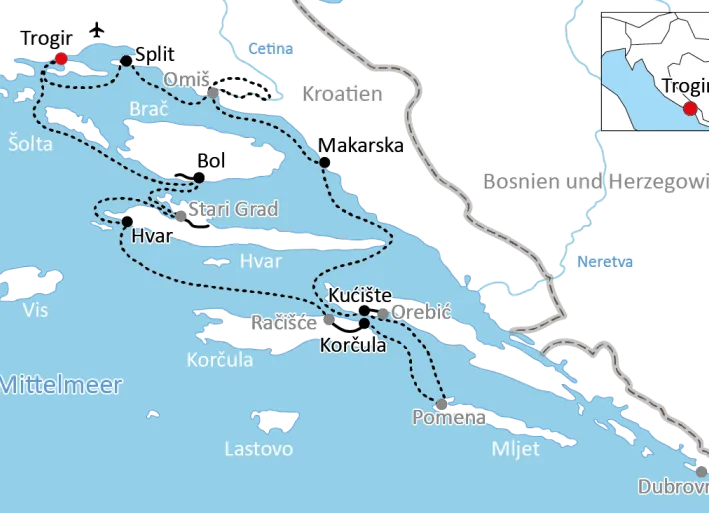 Familien-Kreuzfahrt in Kroatien