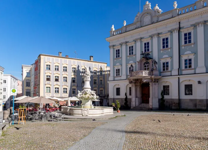 Inn-Radweg, Innenstadt Passau 