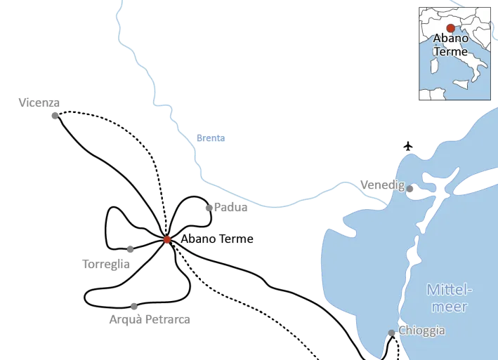 Stern-Radtour in Venetien