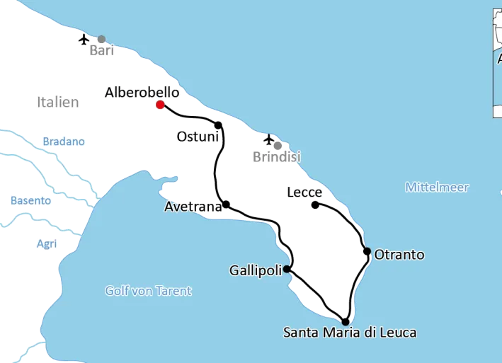Radtour in Apulien