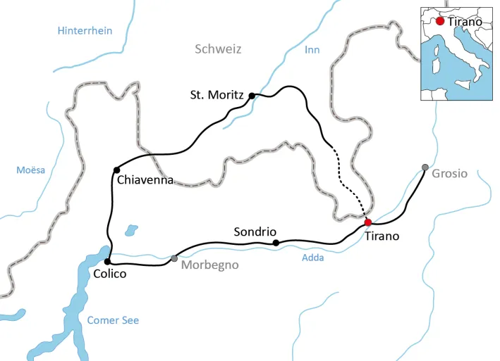 Radtour durch Graubünden und zum Comer See