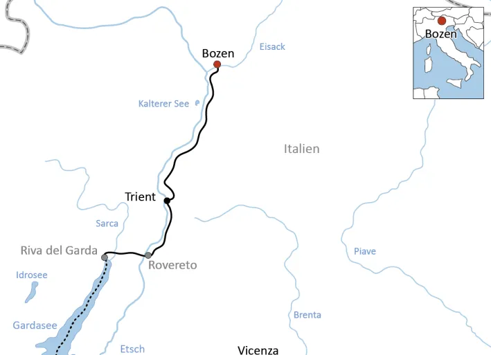 Radtour von Bozen nach Venedig
