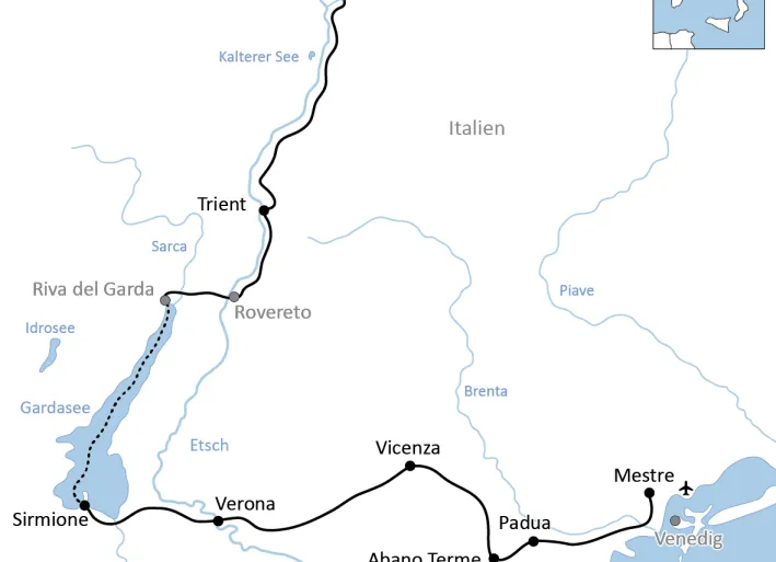 Radtour von Bozen nach Venedig