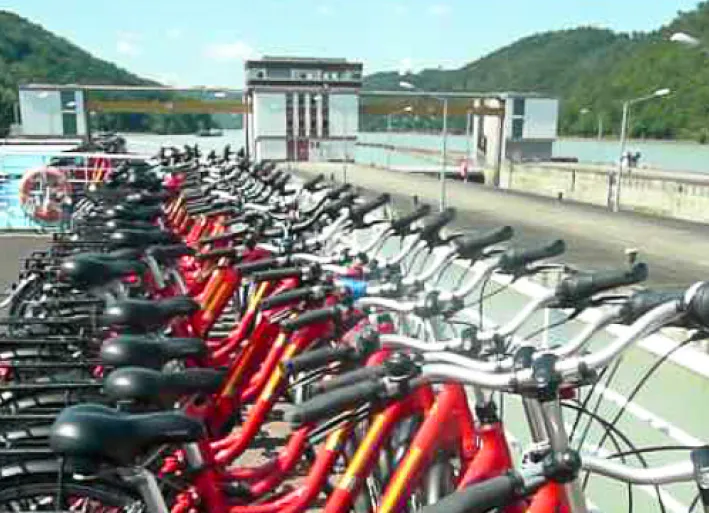 Mieträder auf der MS Normandie