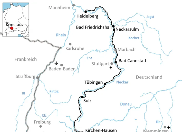 Die sportliche Neckar Radtour